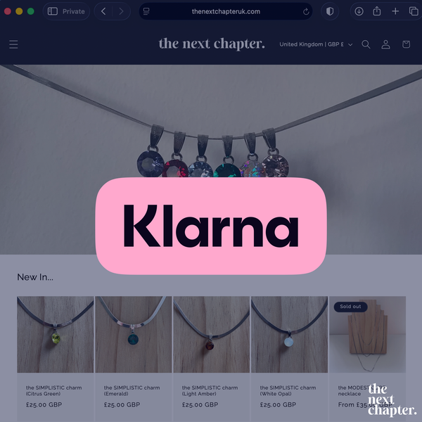Now accepting Klarna