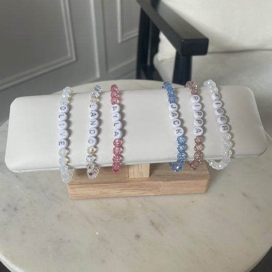 the SAY IT IN WORDS beaded bracelet