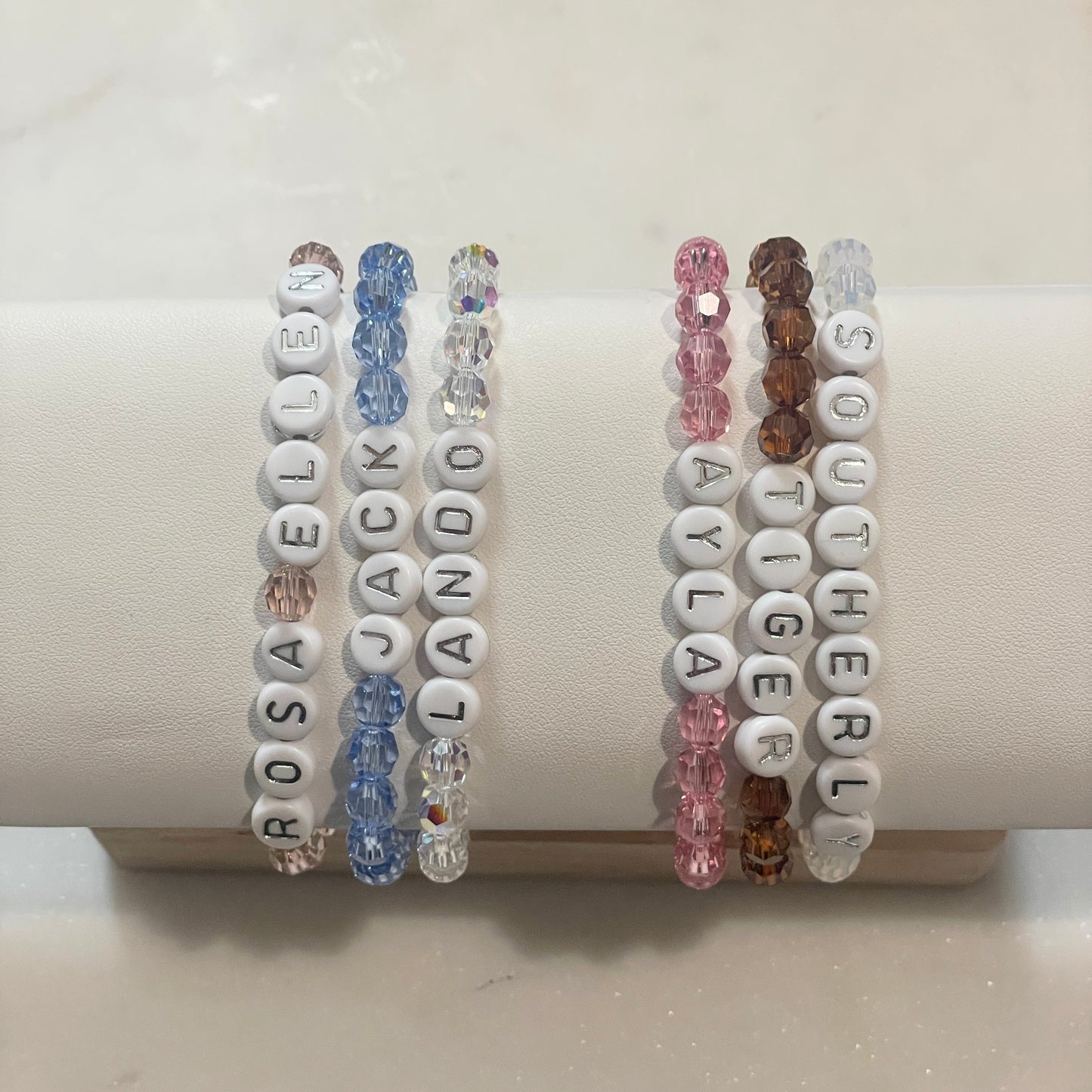 the SAY IT IN WORDS beaded bracelet