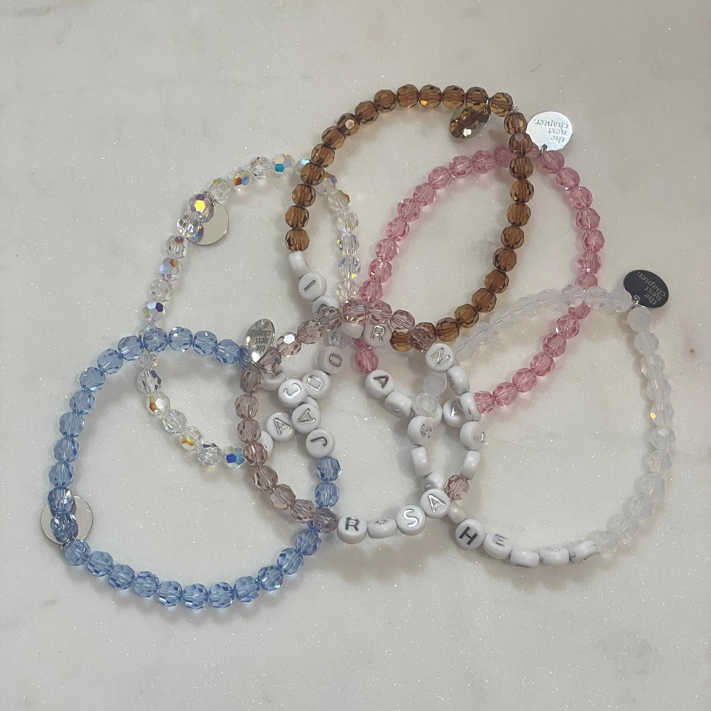 the SAY IT IN WORDS beaded bracelet